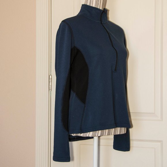 Kerrits Fleece Half Zip Riding Top M Admiral Blue - Picture 4 of 10